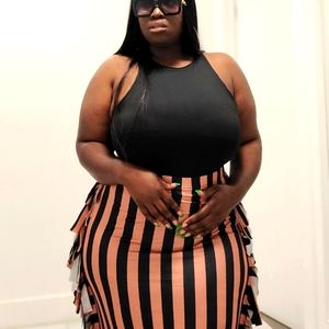 Amazon Fringe Maxi Skirt